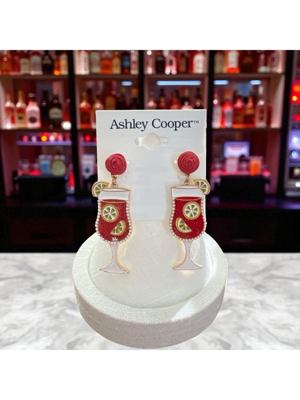 Ashley Cooper 2 1/4" Multicolor Cocktail Post Back Earrings-NWT